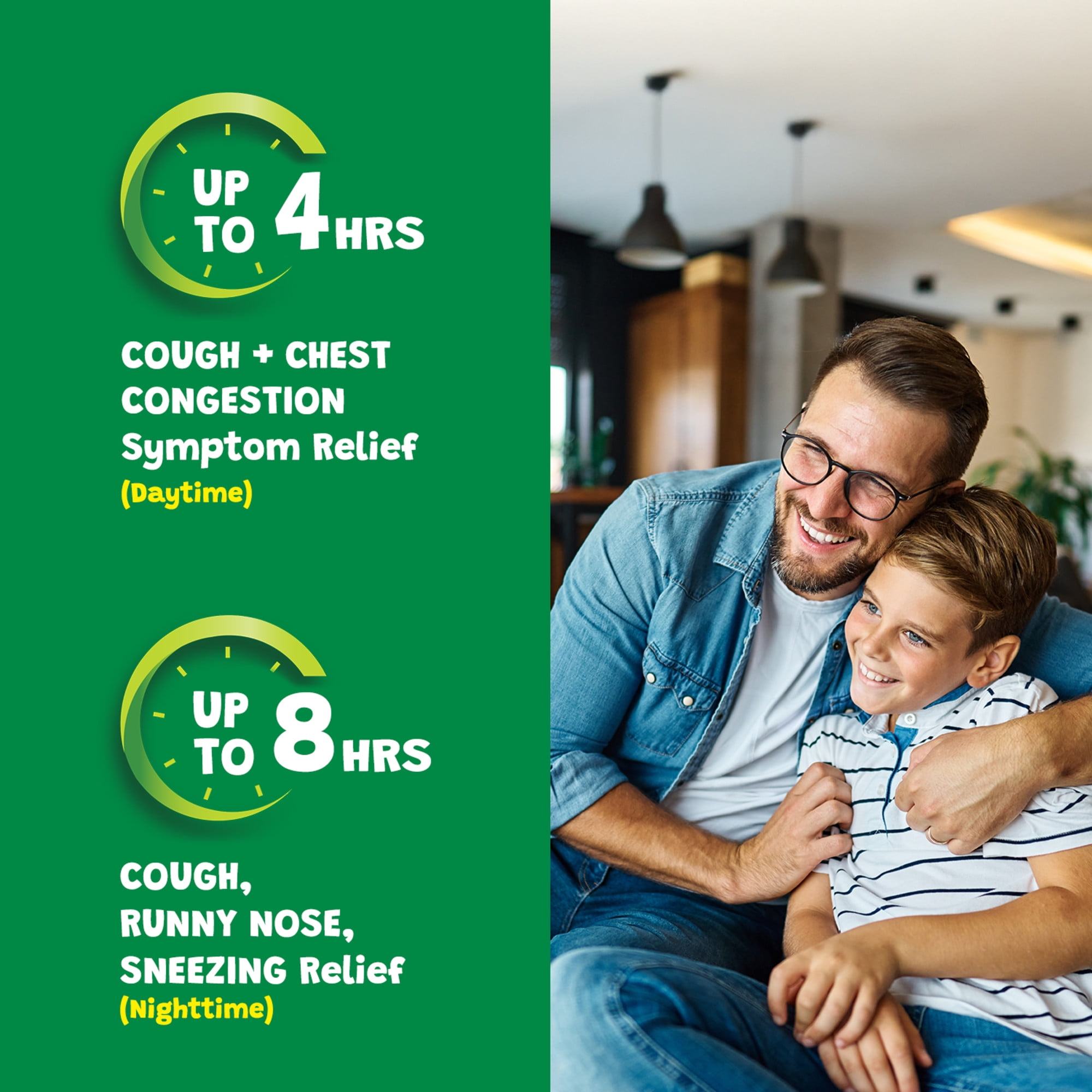 Children's Robitussin Kids Cough and Cold Medicine for Day and Night Relief Syrup, 4 fl oz, 2 pack