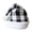 Black, variant on Santa Claus Hat Black and White Checkered Christmas Hat Christmas Decoration 16.2*12.2inch