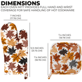 thumbnail image 2 of Fall & Autumn Kitchen Set – Double Oven Mitt, Pot Holders, Single Oven Mitt and Kitchen Towels – Pumpkin & Leaf Prints (Fall Leaves), 2 of 5