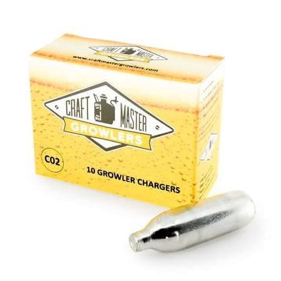 Burns Glass 8 gram Cartridge CO2 Chargers for Craftmaster, 10 Pack