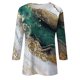 thumbnail image 3 of ICHUANYI Clearance Women's Casual 3/4 Sleeve Printed Round Neck Buttoned Basic Tunic Tops T-shirts Blouses(Army Green, S) ICHUANYI WER2023081404734, 3 of 4