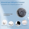 thumbnail image 5 of USB-tischventilator, 3-gang-tischventilator, 360 Einstellbarer Leiser Ventilator, Tragbarer Ventilator, Auto, Outdoor-camping-schwarz Hy, 5 of 5