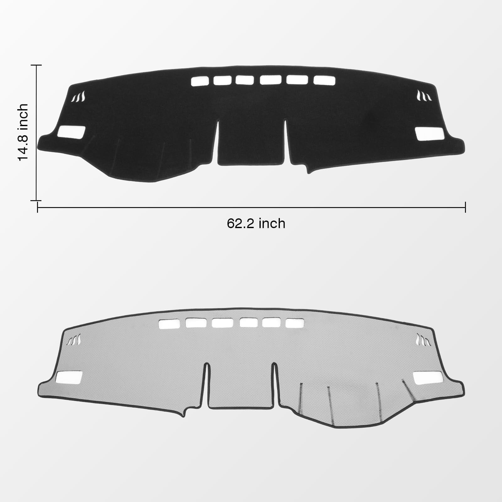 GUANGHUI Car Dash Cover Mat for Toyota RAV4 2019-2025 Left Hand Driving Non-Slip Center Console Dash Cover Interior for Toyota RAV4 Accessories Custom Fit Dash Mat Sunshade Windshield Glare Black