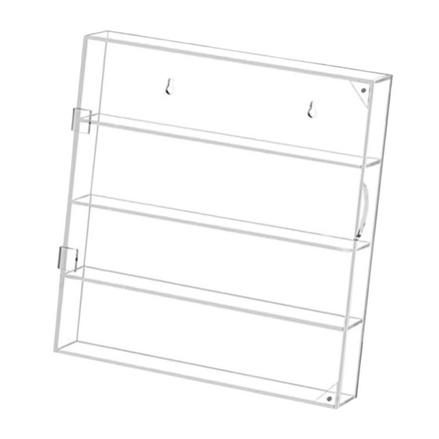 Ruiboury Boîte de Présentation Transparente Ordonnée pour Modèles de Poupées Étui de Rangement en Acrylique pour Déco Maison Vitrine Transparente Étude Compacte