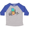 thumbnail image 3 of Inktastic Aloha- in cursive with pineapple rainbow colors Boys or Girls Toddler T-Shirt, 3 of 5