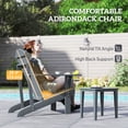 thumbnail image 4 of Outsunny Classic Adirondack Chair with Cup Holder for Backyard Dark Grey, 4 of 10