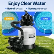 SPECSTAR 10 Sand Filter Pump 2087 GPH for Above Ground Pools up to 4,600 Gallons, 7-Way Valve with 22 lb Sand Capacity, Heavy-Duty Rust-Resistant Housing