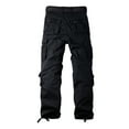 thumbnail image 3 of TRGPSG Men's Wild Relaxed Fit Cargo Pants with 9 Pockets(No Belt),Black 29x30, 3 of 8