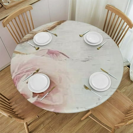 

Autua Floral Round Tablecloth Stain-Resistant Machine Washable 60 Inch 42 -46