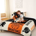 thumbnail image 4 of Erosebridal Basketball Full Size Comforter Sets, Sport Bedding Sets for Boys and Girls, Black Reversible 3-Piece, 1 Comforter and 2 Pillowcases, 4 of 6