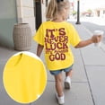 thumbnail image 2 of Ketyyh-chn99 T Shirts for Youth Girls Little Girl Short Sleeve Shirt Print Cute Summer Comfortable Tops T Shirt Size for 5-6 Years,Yellow, 2 of 6