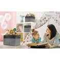 thumbnail image 3 of Sorbus Twill Storage Large Rectangular Fabric Collapsible Basket Organizer with Carry Handles, Multiple Colors, Set of 3, 3 of 8