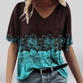 thumbnail image 2 of T-Shirts Graphiques pour Femmes Mode Imprimée Décontractée Col en V Manches Courtes T-Shirt Ample Hauts Manches Courtes pour Femmes Hauts Manches Courtes Soyez Gentil T-Shirts pour Femmes, 2 of 4