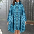 thumbnail image 7 of YAYUBA Unisex Fashion Rain Jacket Coat Hooded Raincoat For Adults Teens With Pockets,Blue, 7 of 7