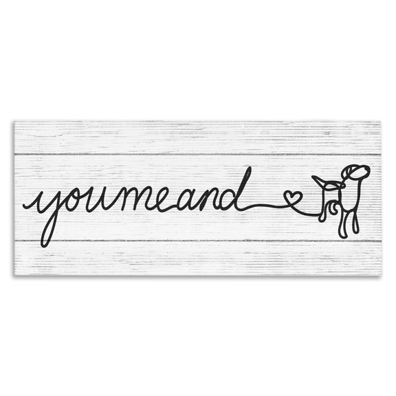 Stupell Industries Rustic Lodge You Me & Dog Casual Canvas Art, 40 x 17, by Lil' Rue