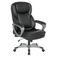 thumbnail image 4 of Executive Black Bonded Leather Chair with Titanium Coated Nylon Base, 4 of 5