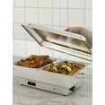 thumbnail image 7 of Luku Electric Chafing Dish Buffet Servers and Warmers, 2 x 4.5QT Half-Size Stainless Steel Commercial Food Warmers with Temperature Control Display for Catering, Parties and Festivals, 7 of 7