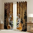 thumbnail image 2 of Castle Fairy Tiger Wildlife Curtains Pack Of 2 (42X84 Each) for Teens,Retro Vintage Curtains Blackout,USA Flag Bedroom Curtains,Breathable Home Decor, 2 of 6