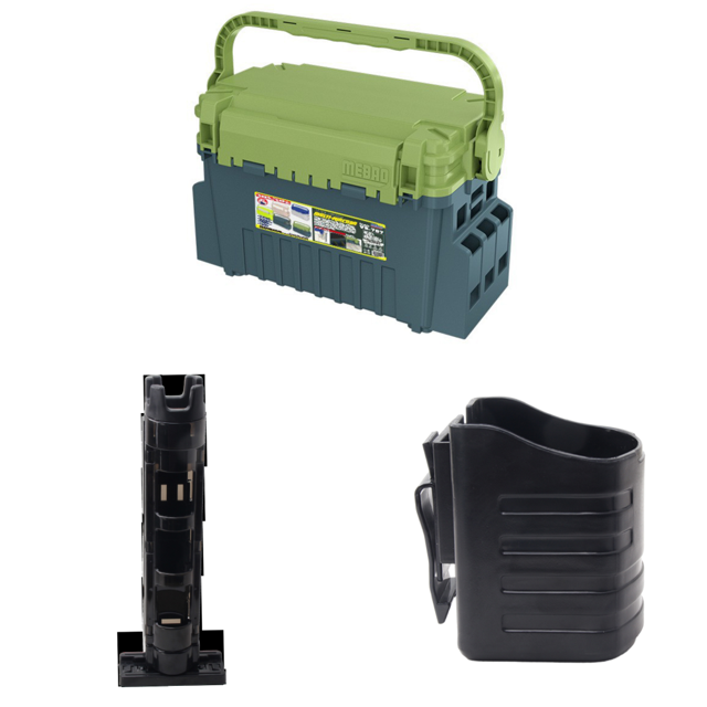 Caja Herramientas Pesca Portátil Cebo Plástico Organizador Almacenamiento Accesorios () Verde