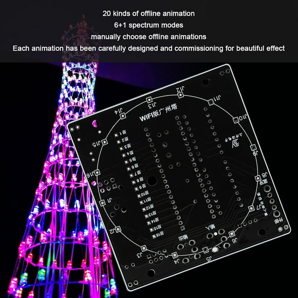 Easy Installation And Operation DIY LED Lights Tower, LED Lights Tower, Double-side 1.6mm RF-4 Board home For Long Time Using