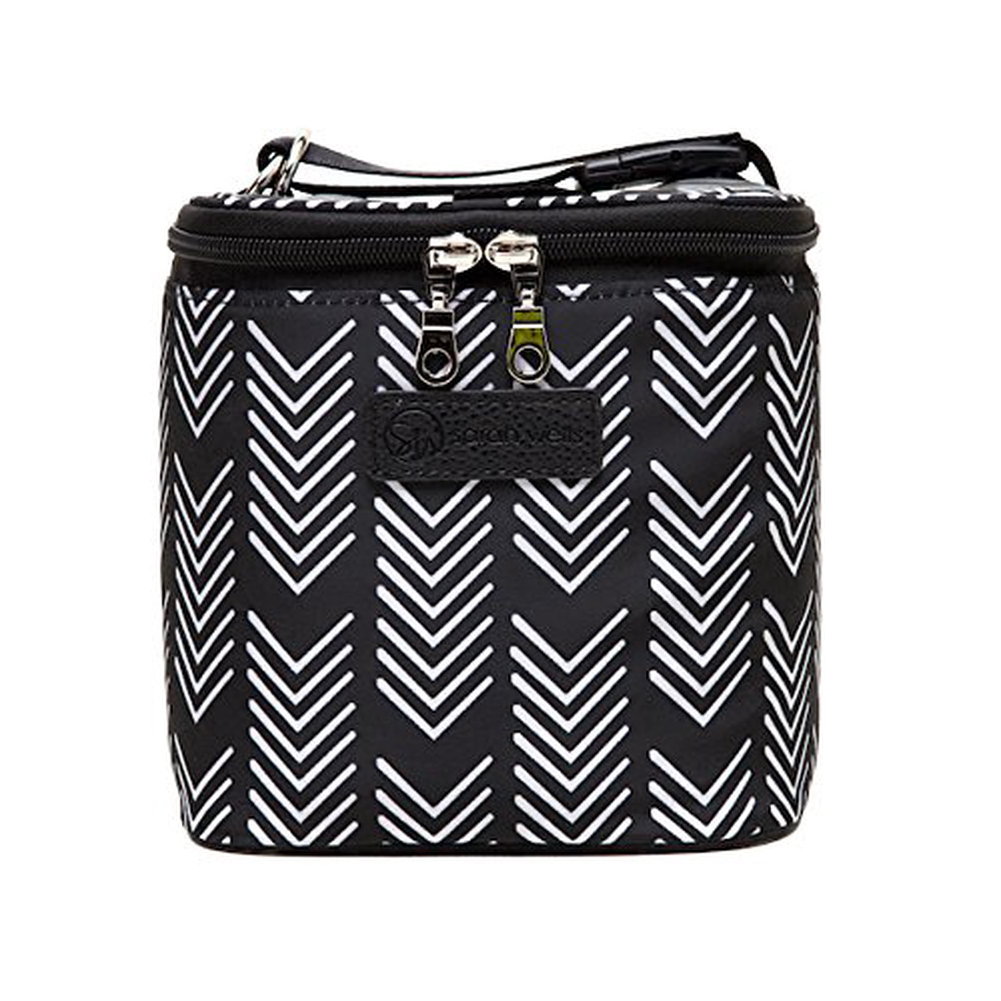 Sarah Wells Cold Gold Breastmilk Cooler Bag with Ice Pack (Black and White)