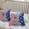 thumbnail image 7 of Waterproof Throw Pillow Covers Set of 2, 26x26 Inch 4th of July Decorative Pillowcases Outdoor Pillow Slip Cushion Covers Set for Couch Tent Independence Day Red Blue Stars Striped, 7 of 7