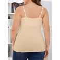 thumbnail image 6 of Charmo Plus Size Tank Tops for Womens Adjustable Strap Cotton Undershirt with Shelf Bra Casual Loose Camisole 1X-5X, 6 of 8