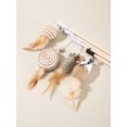 thumbnail image 4 of Wooden Cat Teaser With Feather, Bell, Mice Toy, And String, Color Random, 4 of 5