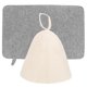 thumbnail image 2 of juego de almohadillas de fieltro para gorro de sauna, cómodo gorro de sauna, juego de cojines para gorro de sauna portátil, suministros para sauna, 2 of 3