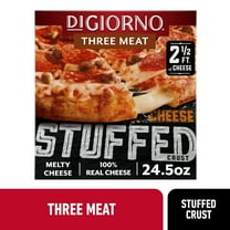 DiGiorno Stuffed Crust Cheese and Three Meat Pizza with Cheese, Pepperoni, Beef, and Sausage, 24.5 oz (Frozen)