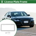 thumbnail image 2 of Unique Bargains License Plate Frame Stainless Steel Car License Plate Frame Bracket with Screws Caps 2 Hole Round Hole Wide Frame Silver Tone, 2 of 7