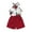 Red, variant on 8Y Big Girls Clothes 8Y Girls 2PCS Summer Outfits Set Flower Print Off-the-shoulder Big Girls Sleeveless Halter Top Shorts Set Red