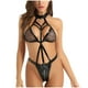 thumbnail image 2 of Bikini de una pieza con cremallera de cuero de imitación Fridja sexy para mujer, 2 of 6