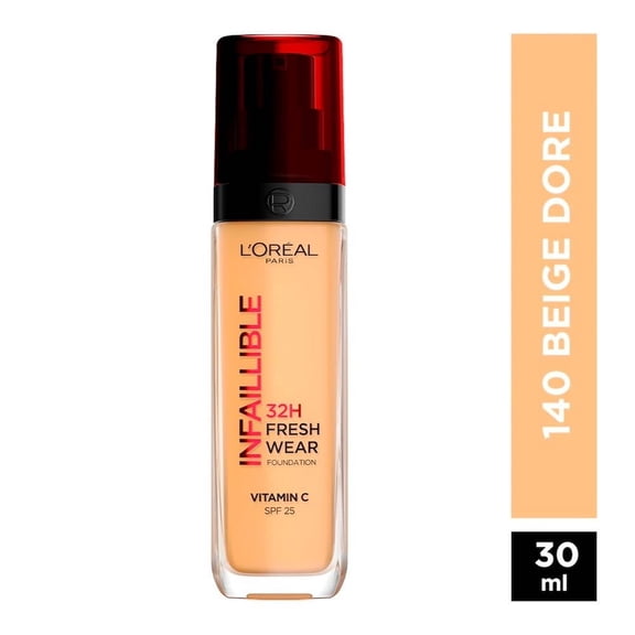 Base de maquillaje L'Oréal Infallible 32h Freshwear Foundation tono 140 beige dore 30 ml