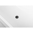 thumbnail image 4 of Elegant Kitchen and Bath 67 inch Soaking diamond style bathtub in glossy white and matte black, 4 of 13