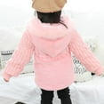 thumbnail image 5 of QUYUON Toddler Fleece Jackets Baby Girls' Long Sleeve Zip up Hoodie Jacket Tie Waist Winter Warm Down Coat Outerwear with Pockets Windbreaker Anorak Jackets Pink 3T, 5 of 8