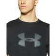 thumbnail image 2 of Under Armour Men's Big Logo Short Sleeve Super Soft Cozy T-Shirt, 1329583 (Black/Grey, L), 2 of 3