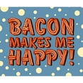 thumbnail image 2 of CafePress - Bacon Makes Me Happy Throw Blanket - Soft Fleece Throw Blanket, 50"x60" for All Ages, 2 of 2