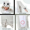 thumbnail image 3 of Hippo Onesie Kids Unisex Animal One piece Pajamas Polyester sleepwear Grey Outfit for Gilrs and Boys 10-12 Years, 3 of 6