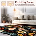 thumbnail image 2 of ODIKA 4' x 6' Machine Washable Non-Slip Area Rug, Contemporary Flower High Traffic Rug, Orange, 215252, 2 of 7