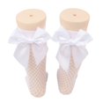 thumbnail image 3 of Chaussettes Résille pour Femmes Chaussettes Hautes en Maille Bas de Mode avec Noeud en Satin, 3 of 6