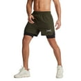 thumbnail image 3 of Men's Active Sweatpants with Inner Layer Athletic Running Shorts 2 in 1 Gym Workout Fitness Phone Pocket Drawstring Shorts, 3 of 8