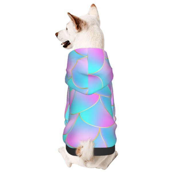 Fotbe Purple Dragon Scales Sudadera con Estampado para Perros Pequeños – Suéter con Capucha para Mascotas, Tela Suave de Forro Polar con Bolsillo-XX-Large
