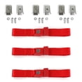 thumbnail image 1 of Jeep CJ-DJ 1971-1986 Standard 2 Point Red Lap Bench Seat Belt Kit with Bracketry - 3 Belts, 1 of 1