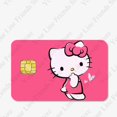 thumbnail image 1 of Hello Kittys-pegatina de tarjeta de débito y crédito, calcomanía de Anime Sanrios Diy, Kirby, impermeable, póker, película adhesiva, piel para Chip grande y pequeño, 1 of 4