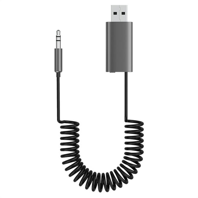 Inteprter Altavoz receptor compatible con Bluetooth 5,0, adaptador auxiliar de 3,5mm, transmisores de música multifuncionales estables Cables de audio/vídeo