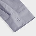 thumbnail image 5 of Odeerbi Cotton Linen Shirts for Men Turndown Collar Casual Blouse Long Sleeve Button Shirts Gray, 5 of 8