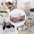 thumbnail image 4 of Foldable Fabric Storage Bin Home Cubes Clothing Organizer Bins Large Collapsible Box Basket for Home Organizer Pink and Red Peonies, 4 of 7