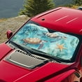 thumbnail image 3 of KUIFORTI Large Windshield Sun Shade for Women, Sea Turtle Automotive Windshield Sunshades | Oversized Sunshade for Car Windshield | 66.53" Heat-Resistant Barrier, 3 of 6