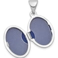thumbnail image 4 of Sterling Silver Rhodium-Plated 14mm Domed Oval Locket (20.8 X 11.05) Made In China qls930, 4 of 5